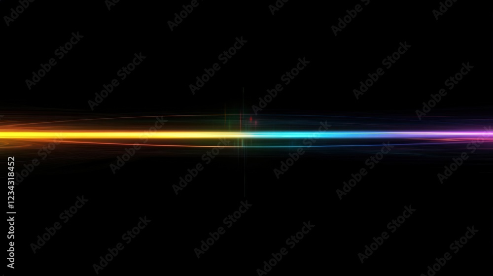 Poster abstract rainbow colored light leak design with smooth gradient lines creating vibrant visual effect
