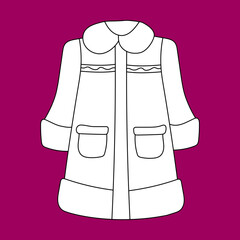 Kawaii Clothes Clipart: Cartoon Clothes Clipart: Black and White Doodle Clothes Clipart