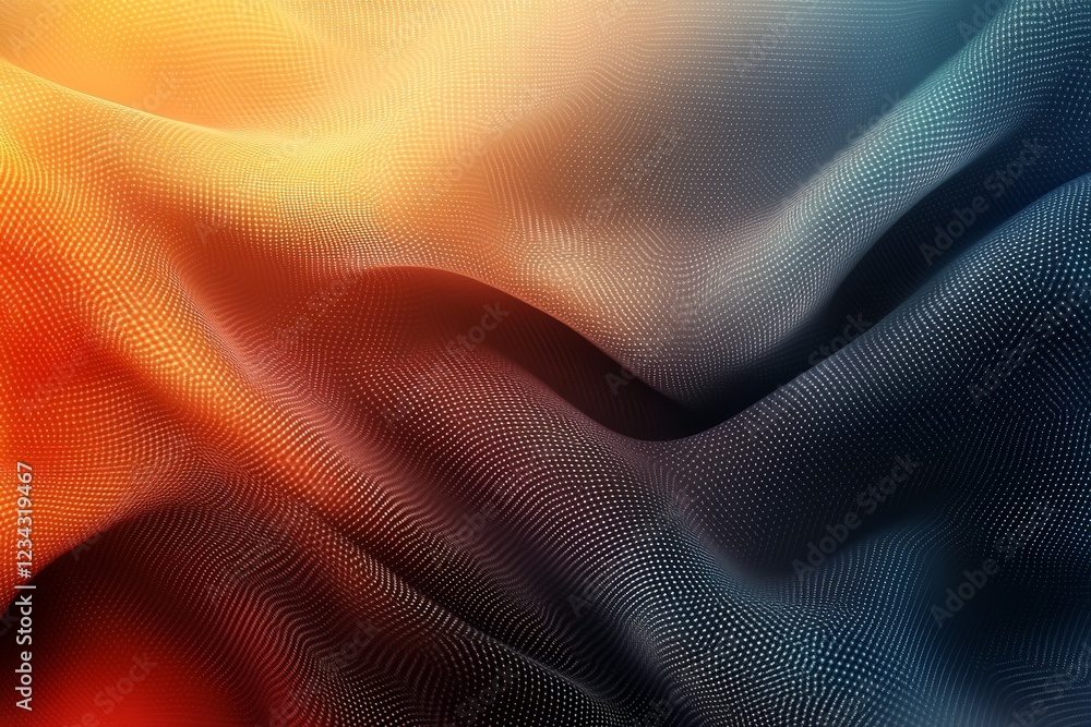 Aufkleber colorful abstract wave pattern illustrating dynamic movement and fluidity in art design
