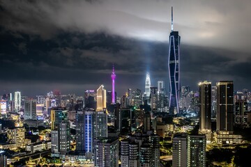 A cityscape photograph of Kuala Lumpur the capital city of Malaysia