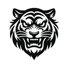 Powerful Tiger Head Graphic Design for Logo or Branding