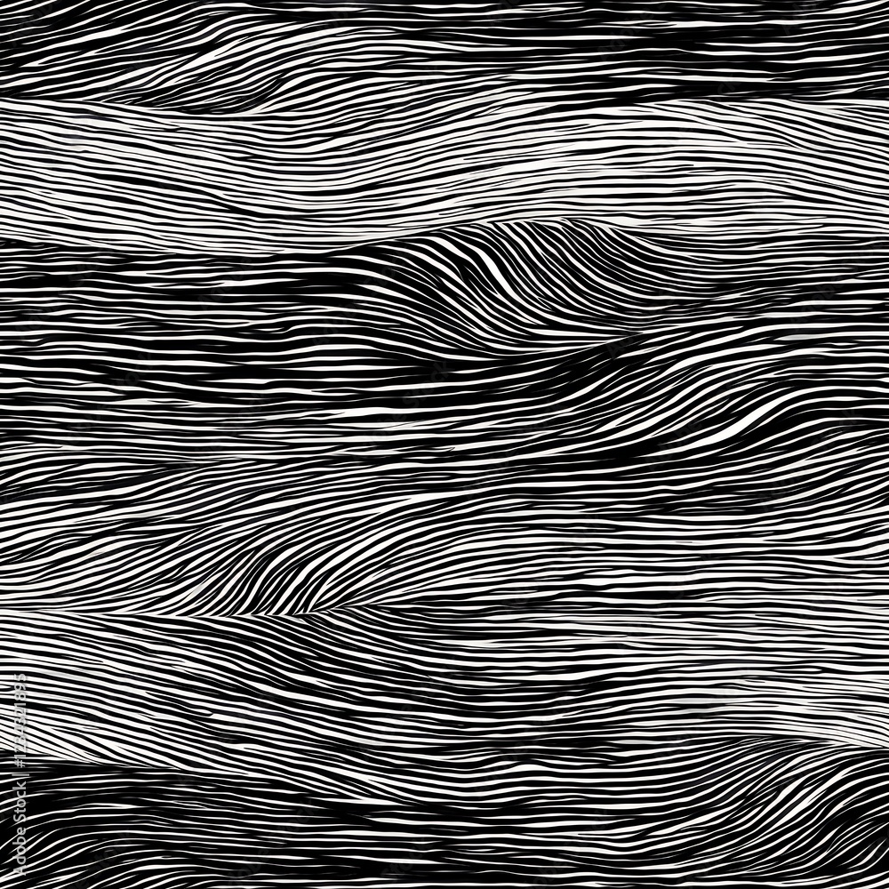 Poster abstract monochrome texture with wavy lines and patterns
