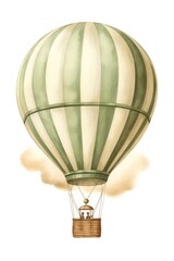 Hot air balloon illustration vintage style.
