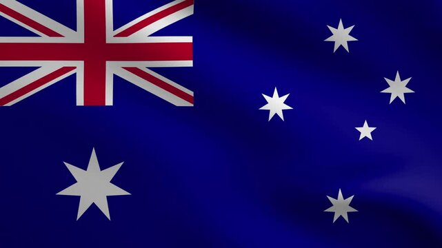 4k of australia waving flag full screen