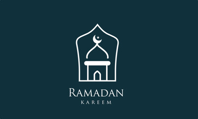 Minimal Mosque logo , Muslim logos, Ramadan logo , Eid logo, praying logo