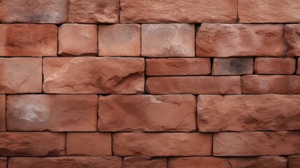 Obraz premium Close-Up of Textured Red Sandstone Wall Displaying Natural Overlay and Intricate Details for Creative Design Backgrounds and Textures
