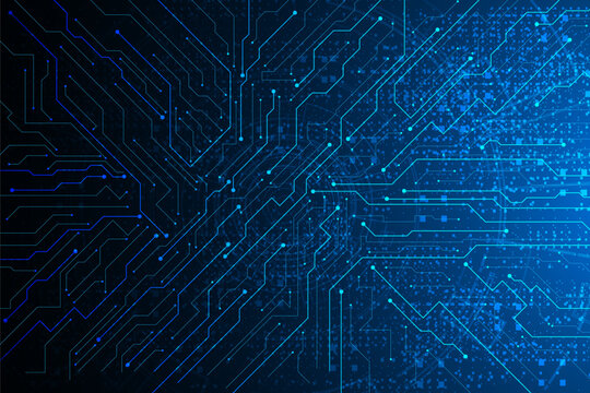 vector futuristic circuit board , Electronic motherboard , Communication and engineering concept , Hi-tech digital technology concept	
