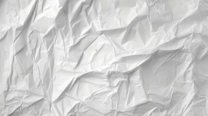 Obraz premium Crumpled White Paper Texture Background with Wrinkles and Shadows for Creative Design and Artistic Projects