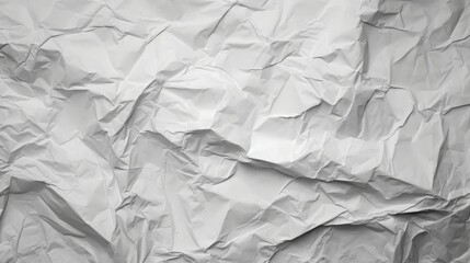 Obraz premium Crumpled White Paper Texture Background for Art and Design Projects with Subtle Shadows and Unique Patterns of Wrinkles in a Minimalistic Style