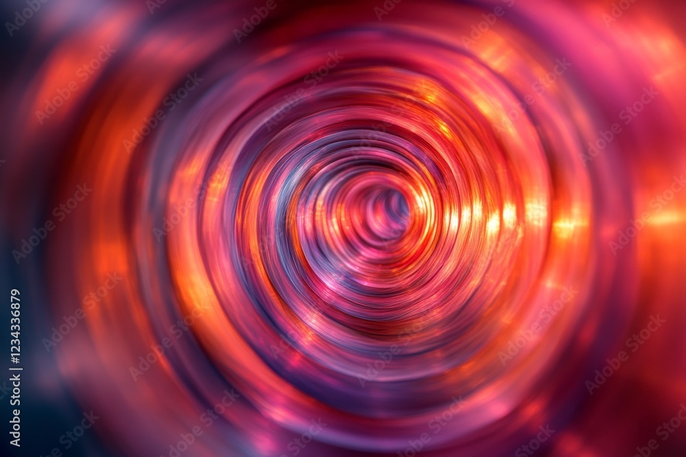 Poster abstract colorful spiral pattern with vibrant hues and soft light effects in motion