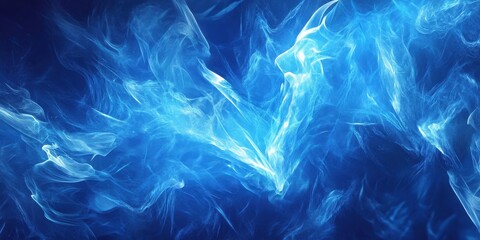 Obraz premium Abstract Blue Swirling Energy Flowing Motion