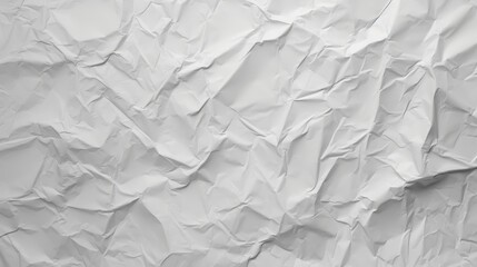 Obraz premium Crumpled White Paper Texture Background with Subtle Shadows and Creases for Design and Artistic Projects