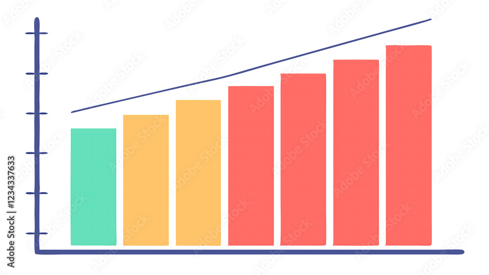 Poster analyzing growth trends in business metrics office environment infographic content professional view