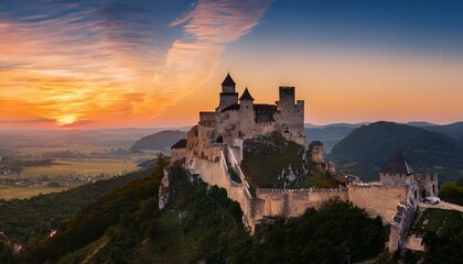 Obraz premium Let the sunset guide your castle exploration. 