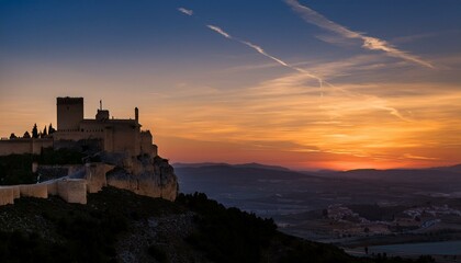Obraz premium Twilight reveals the beauty of European architecture. 