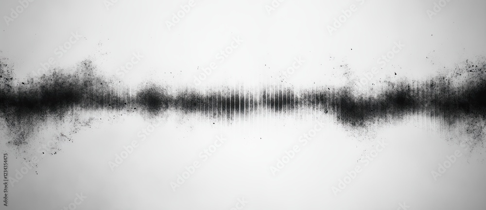 Poster an abstract geometric background with vertical lines, forming an optical illusion of waves and trans