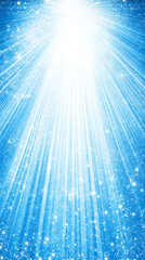 Radiant blue light beams with sparkling effect