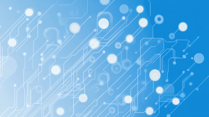 Abstract blue technology background with circuits