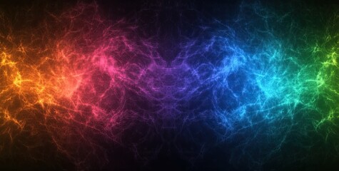 A music cover poster design with an abstract curve pattern on a grainy gradient background in shades of orange, blue, and white