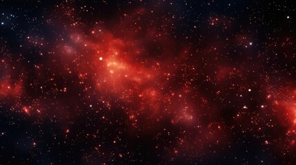 Abstract Textured Background of a Starry Night Sky with Vibrant Red and Dark Space Elements in a Cosmic Landscape
