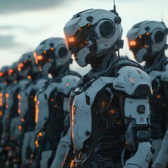 A line of advanced humanoid robots, emphasizing the future of AI, automation, and industrial innovation.