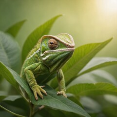 Fototapeta premium chameleon on a branch