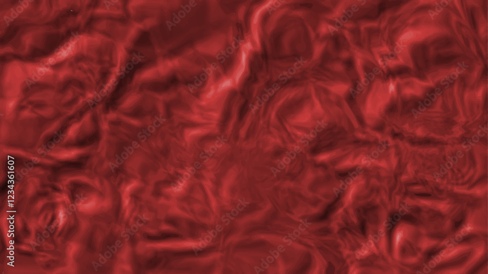 Poster abstract dark red crumpled paper seamless texture. an abstract close-up of red crumpled and creased 