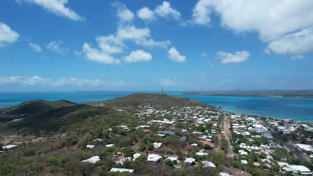 Aerial footage of Thursday Island Queensland Australia