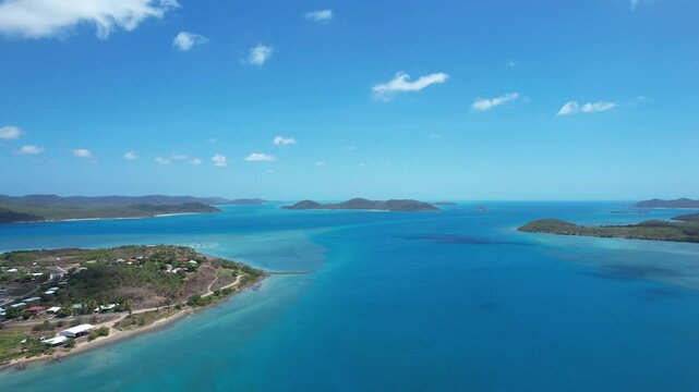 Aerial footage of Thursday Island Queensland Australia