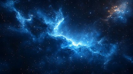 Obraz premium Cosmic Nebula with Twinkling Stars, Abstract Space Galaxy Background