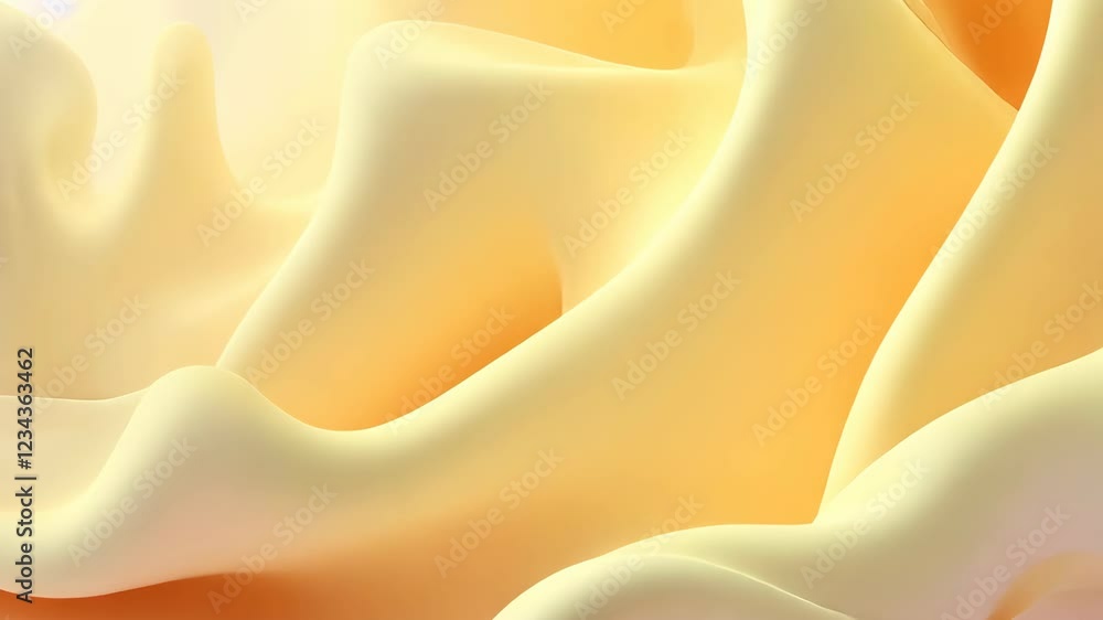 Poster soft, flowing textures blend seamlessly in hues of cream and peach, creating a tranquil atmosphere. 
