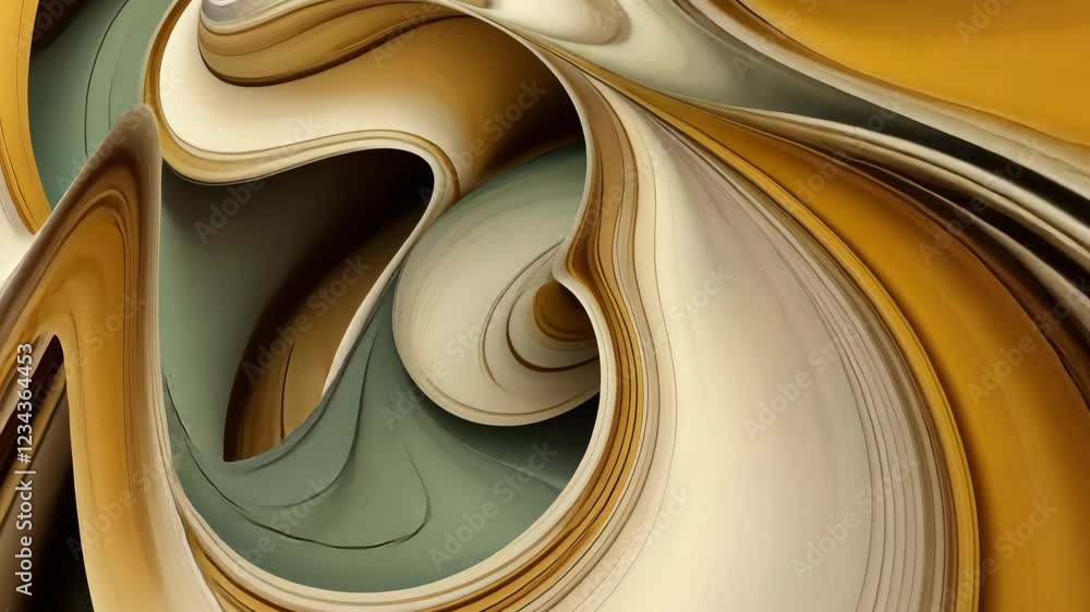 Poster experience captivating motion as swirling patterns in warm tones come to life. the animation unfolds