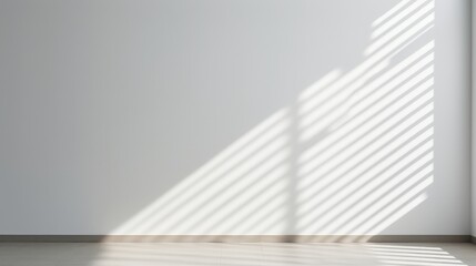 Fototapeta premium Abstract Composition of Shadows and Light on Minimalist Wall with Subtle Texture and Soft Angles Highlighting Geometric Aesthetics