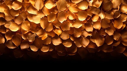 Golden Autumn Leaves Texture Background