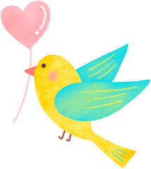 bird with heart
