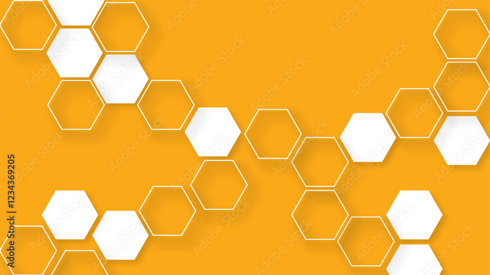 Poster abstract honeycomb pattern hexagonal background.