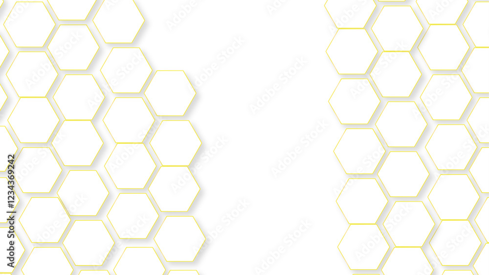 Poster abstract honeycomb pattern hexagonal background.