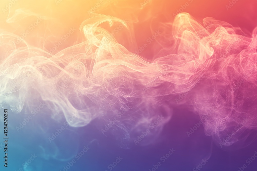 Poster colorful smoke patterns blend seamlessly in the air creating an abstract visual display
