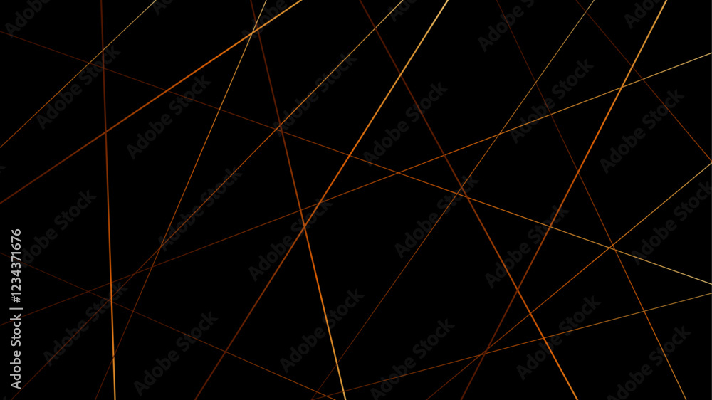 Aufkleber random geometric line pattern on a black backdrop background. random line low poly pattern. abstract
