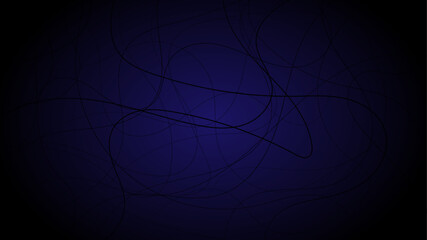 Colorful random scribble chaotic pattern lines with blue backdrop background. Decorative random scribble pattern with tangled curved lines. Abstract linear background outlines random chaotic lines.