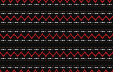Geometric ethnic oriental ikat seamless pattern  color oriental. Aztec ornament print. Design for background ,curtain, carpet, wallpaper, clothing, wrapping, Batik, vector illustration.
