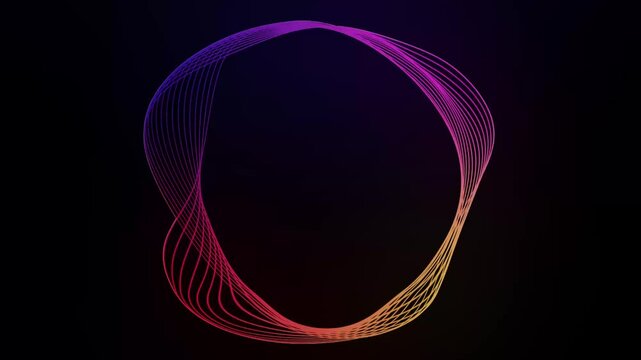 Abstract Colorful Rings &ndash; Dynamic Echo Effect Motion Background