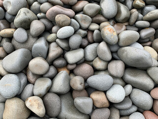 Stones from the black sanded beaches of Taranaki, New Zealand.