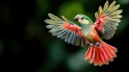 Sensational Flight of a  Red-bellied Parrot