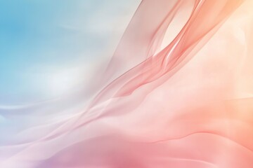 Abstract composition featuring soft pastel colors and flowing forms capturing a sense of tranquility