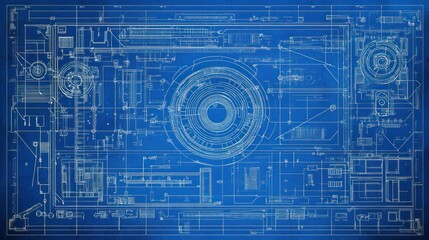Futuristic technology blueprint design.
