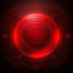 Obraz premium Creative digital tech circle on dark background concept with copy space for design