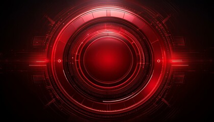 Obraz premium Creative digital tech circle on dark background concept with copy space for design