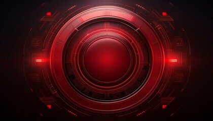 Obraz premium Creative digital tech circle on dark background concept with copy space for design