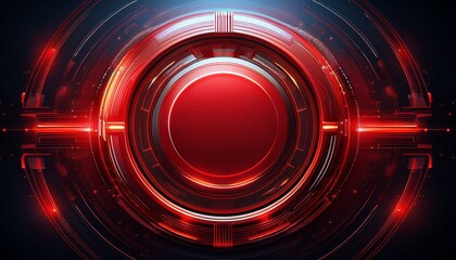 Obraz premium Creative digital tech circle on dark background concept with copy space for design